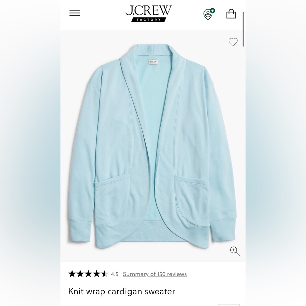 J. Crew Knit wrap cardigan sweater in size small.